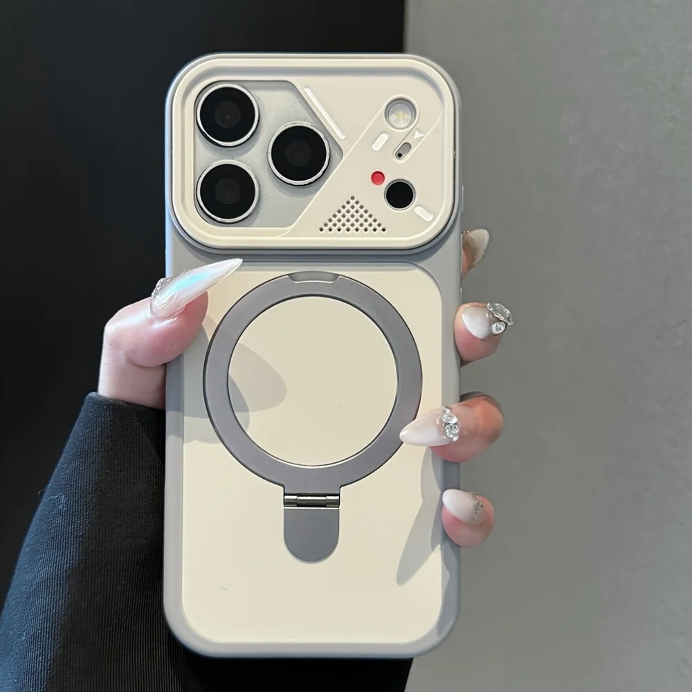 Armor Metallring-Halterung für MagSafe Magnetische Handyhülle für iPhone 17 Air 16 15 14 Plus 13 12 11 17 Pro Max Matt Bumper Cover