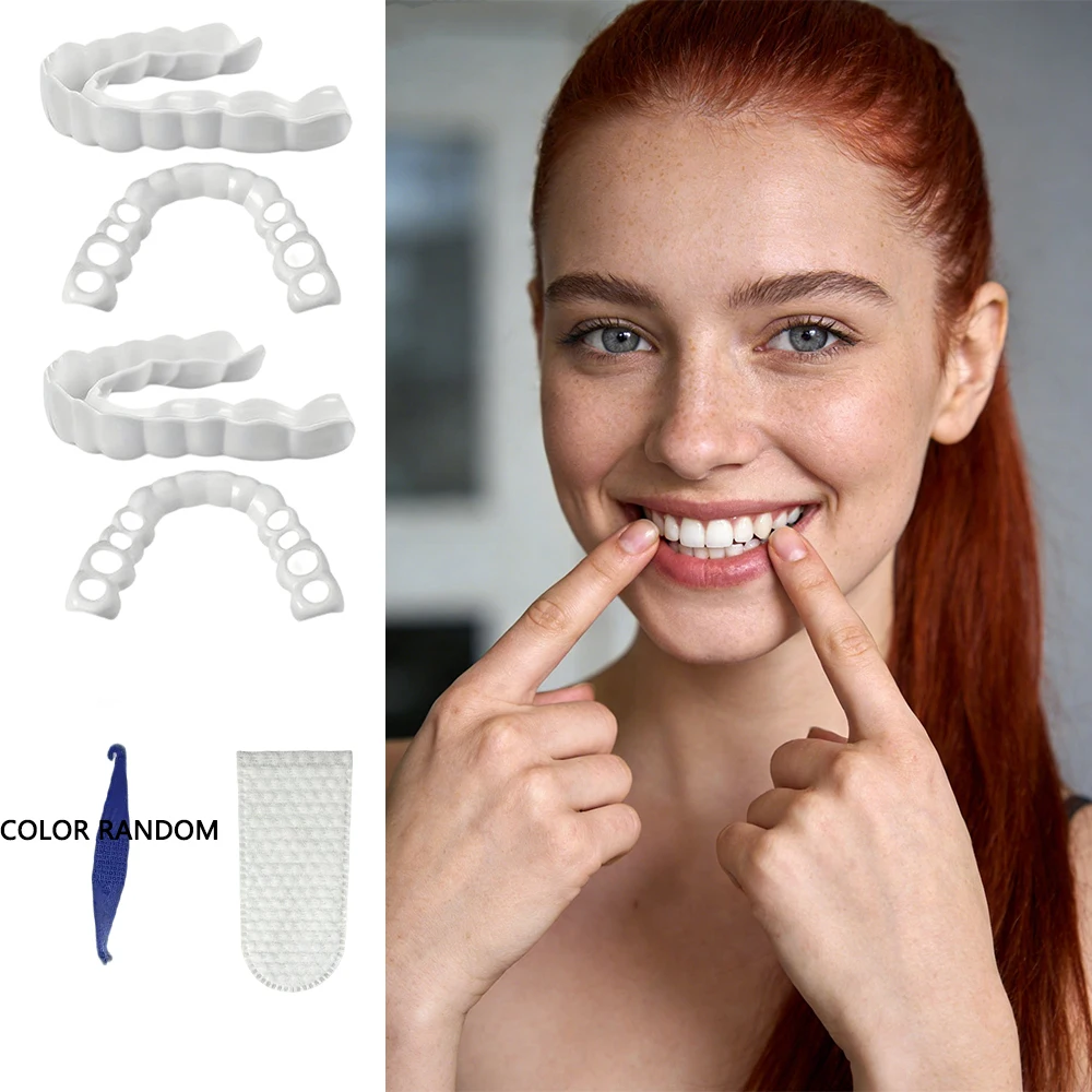 

New Neighbor's Holiday Gift Teeth Veneers Reusable Instant Smile Whitening Friendly for Neighborhood H2931