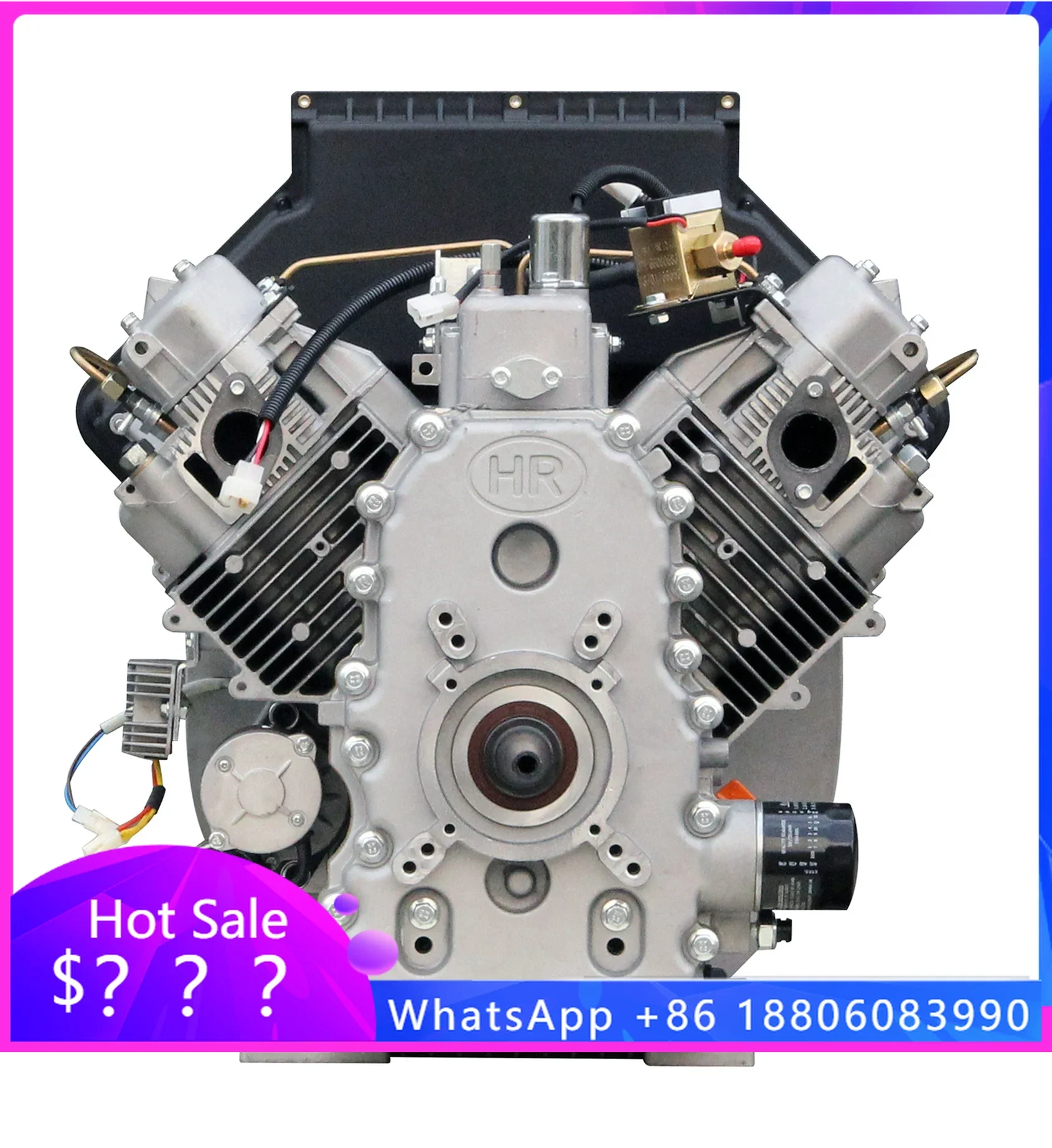 hi earns 22KW air cooled two cylinder die·sel engine 30h·p HR2V98FE 3000rmp taper shaft