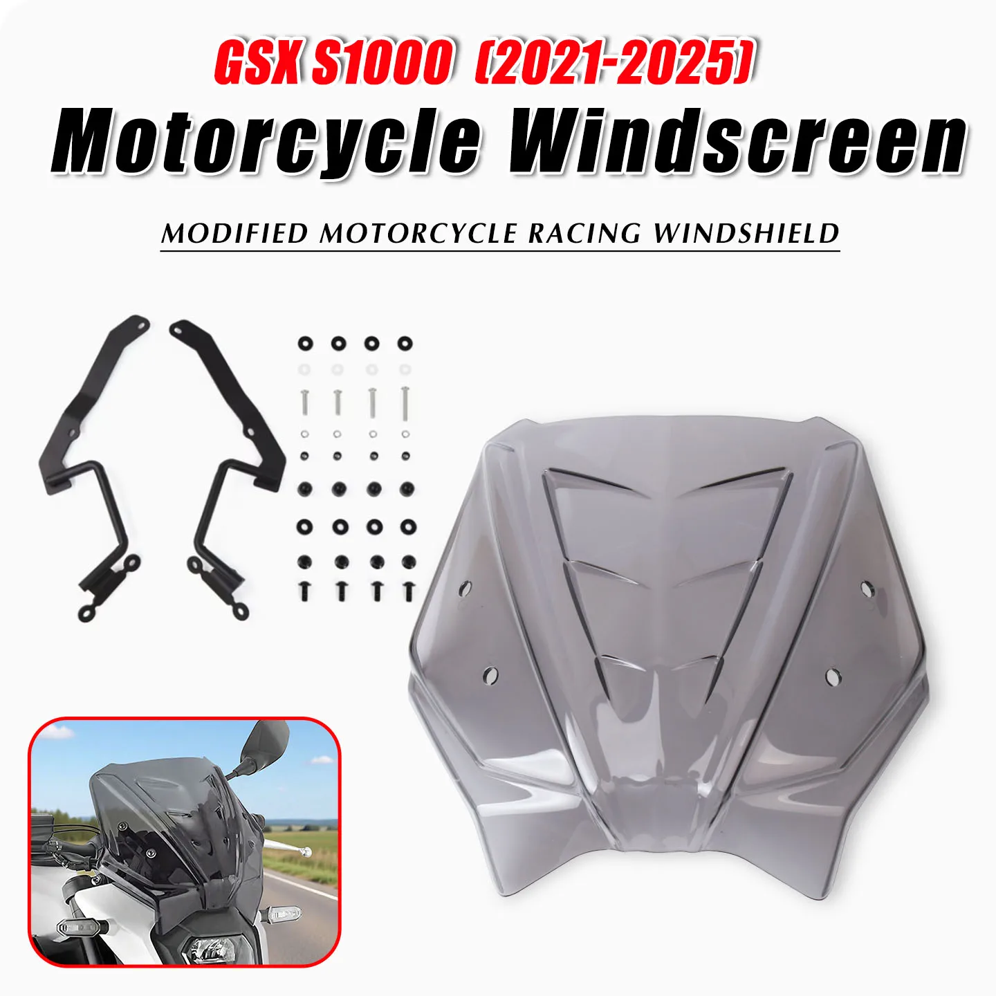 

Ветровое стекло (экран) для мотоцикла, передний обтекатель для Suzuki GSX-S1000 2021-2025