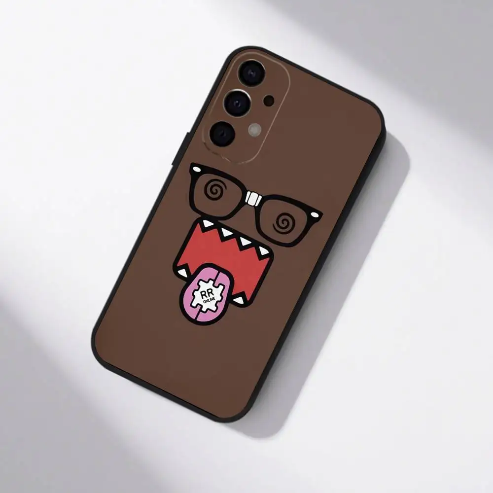 حافظة هاتف لطيفة D-Domo-kun_S لهاتف سامسونج S25، S24، S21، S22، S23، S30، Ultra، S20، Plus، Fe، Lite، 5G غطاء أسود