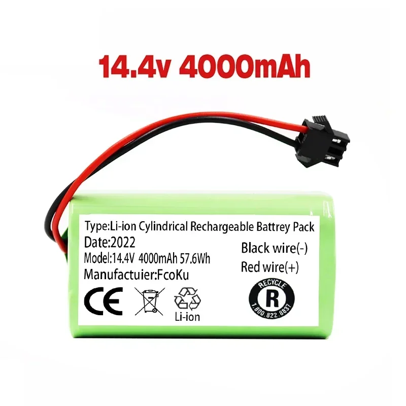 

New 14.4V 2600mAh 3500mAh Li-ion Replacement Battery for Conga Excellence 990 950 1090 1790 1990 Ecovacs Deebot N79 Eufy RoboVac