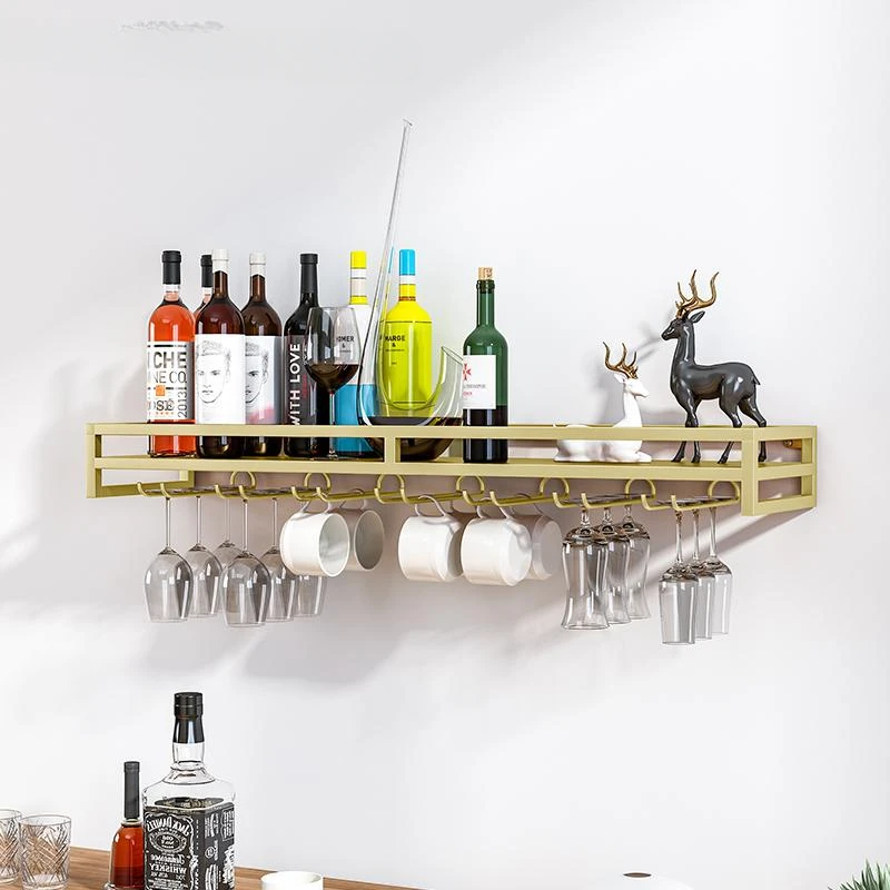 Wall wine rack Rack Wall hanging Restaurant kitchen Living room bar decoration wine cabinet Hanging wine glass holder display