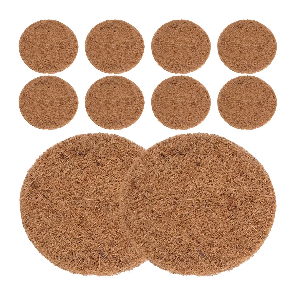 

10pcs Fiber Pot Mat Leak Proof Nesting Pad for Birds Bird Nest Liners Chicken Coop Breeding Eggs Soft Reusable
