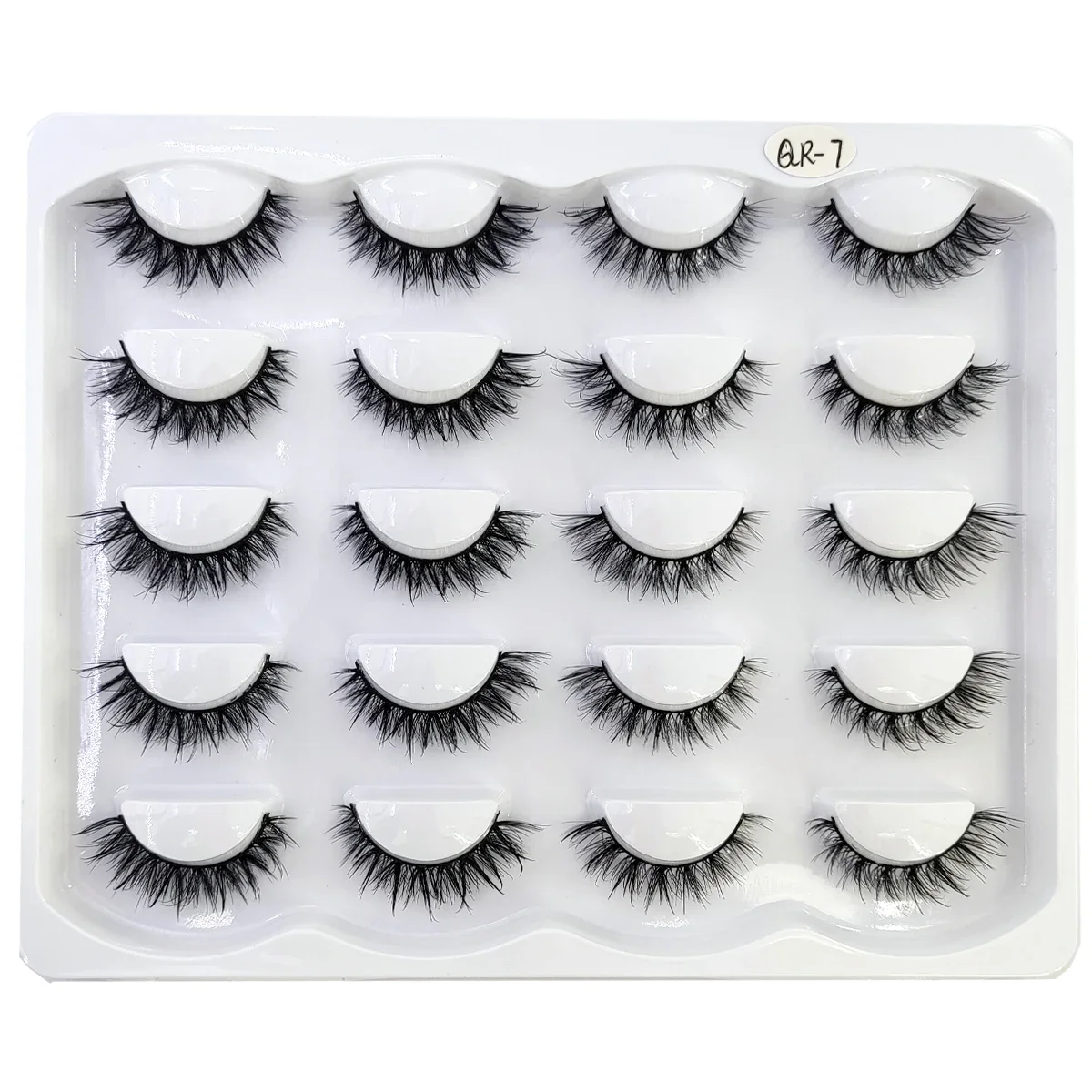 HBZGTLAD 10 double eyelash makeup soft and fluffy 3D artificial mink false eyelashes thick hand rolled mink false eyeliner false