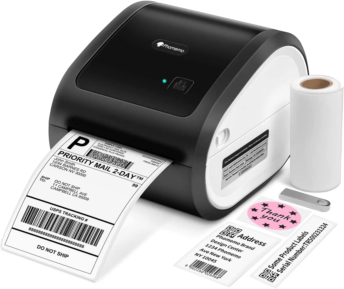 Phomemo D520 Thermal Label Printer Wireless Bluetooth Portable Mobile Printer  Barcode Printer Labeling Machince Support QR Code