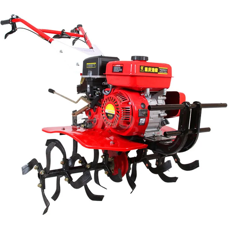 Four-Wheel Drive Microcultivator, Small Diesel Rotary Cultivator, Farm Plowing Machine, Weeding and Soil Tiller