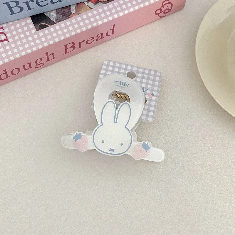 Kawaii Miffy Forcine carine Colore Cartoon Copricapo originale Moda estiva Multiuso Bocca d'anatra Clip Regalo di festa per ragazze