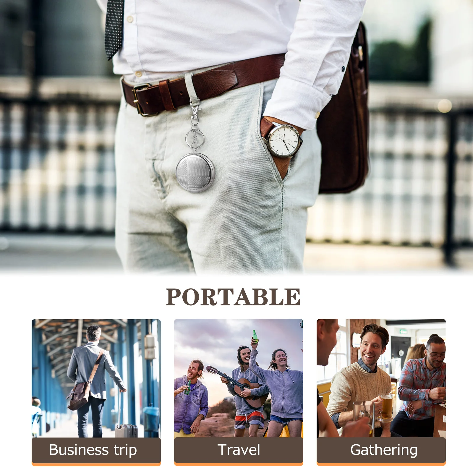 

3pcs Portable Pocket Ashtray Mini Stainless Steel Flip Lid Cigarette Holder Keychain For Travel Hiking Fishing Picnic Barbecue