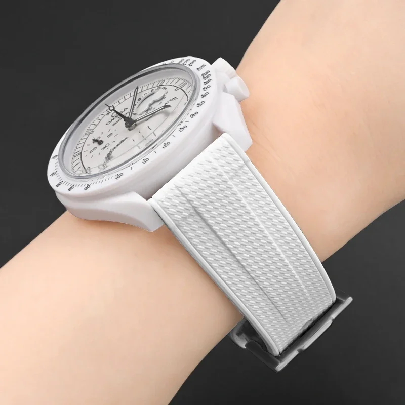 20mm 22mm Liquid Silicone Strap for Swatch X Omega MoonSwatch Sport Diving Quick Release Watch Band for Rolex Seiko Blancpain view 5