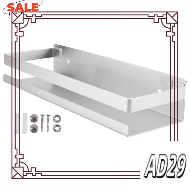 

D9-полка для душа без сверления, самоклеящаяся корзина для душа, полка для душа из нержавеющей стали, полка для ванной комнаты, матовая, 30 см