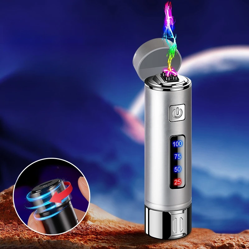 New Arc Lighter Decompression New Unique Energy Column Cigarette Lighter Outdoor Portable Charging Ignition Tool