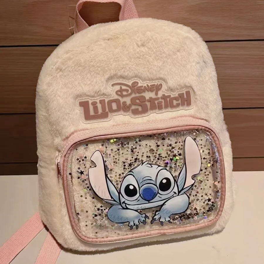 New Disney cartoon Stitch New Kids Backpack Mini Schoolbag Girls and Boys Cute Shoulder Bag