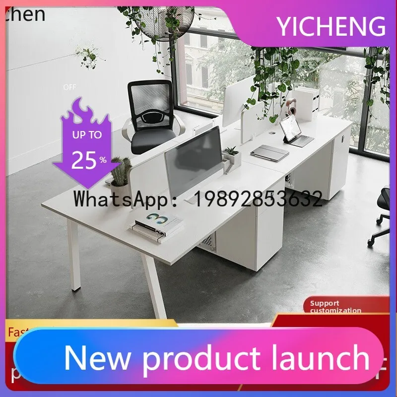 A2-27  simple modern staff office desk and chair combination environmentally friendly workstation screen partition card space