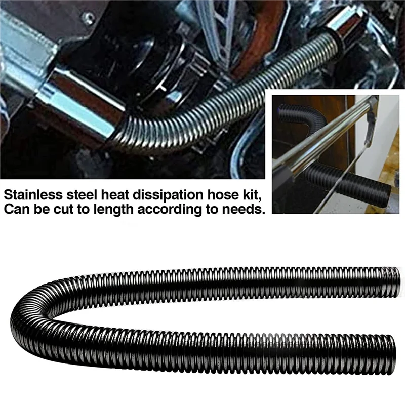 Coolant Hose Set W Cap Clamp Stainless Steel Flexible Car Radiator Hose Universal Radiator Replacement Part