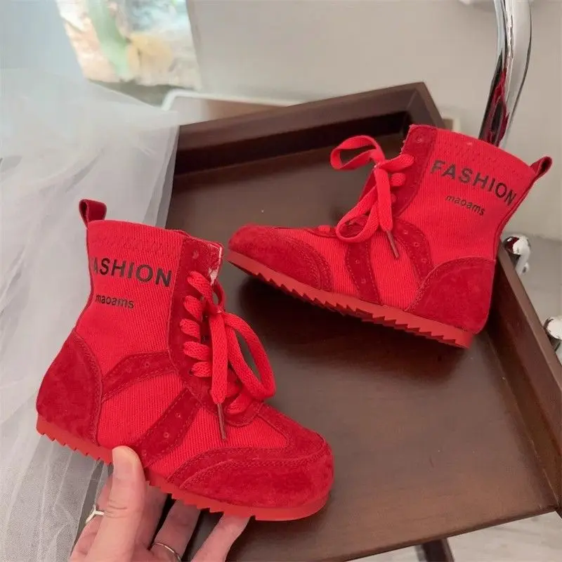 เด็กแฟชั่นรองเท้าที่มีสีสัน Soft Sole เด็กรองเท้าสั้นรอบนิ้วเท้า Breathable 2025 ฤดูใบไม้ร่วงใหม่ชายหญิงหวานรองเท้าลื่น