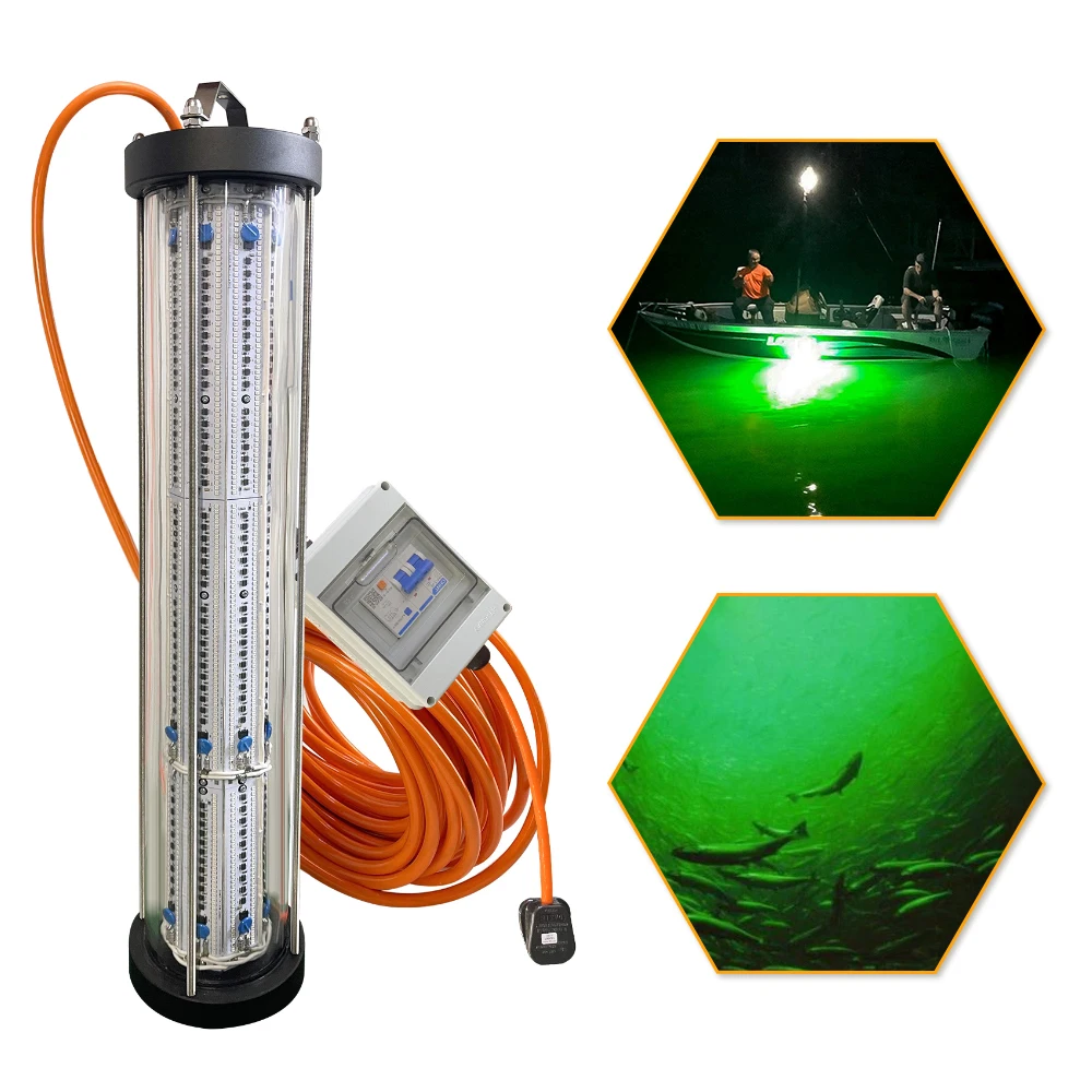 Green Underwater Fishing Net Light Boat Ocean Fishing Accessories LED Strobe Attracting Fishing Light