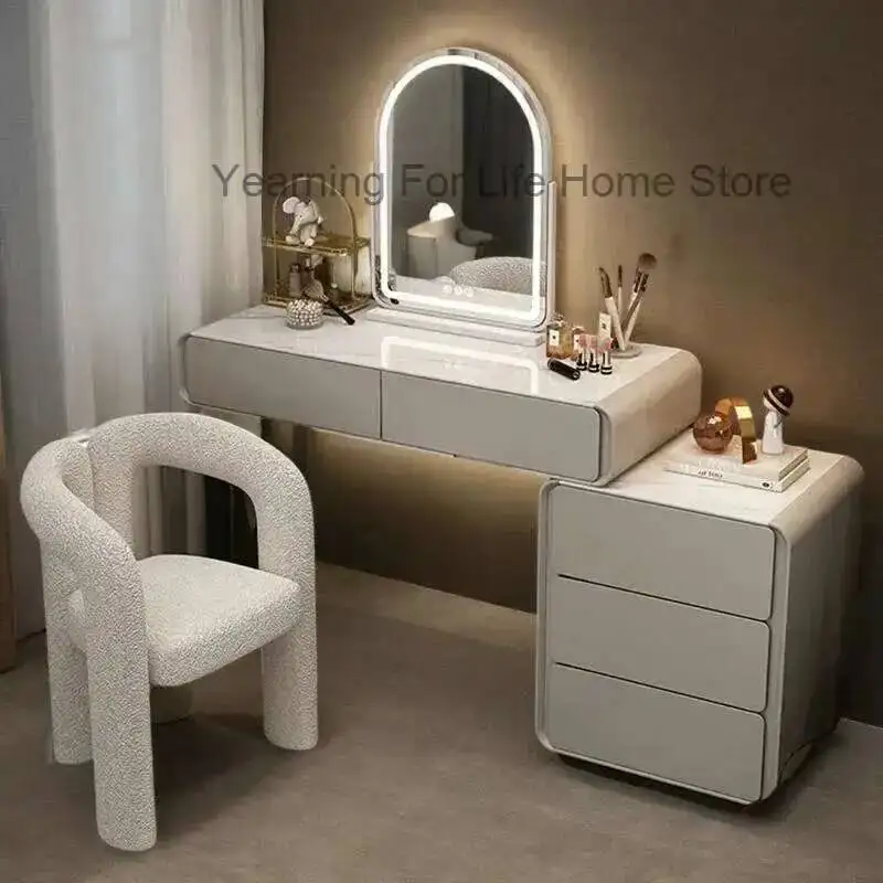 

Dressing Minimalist Tricks Table Holder Ballerina Makeup Chair for Vanity Desk with Mirror Luxury Simple Stylish Tocador Con