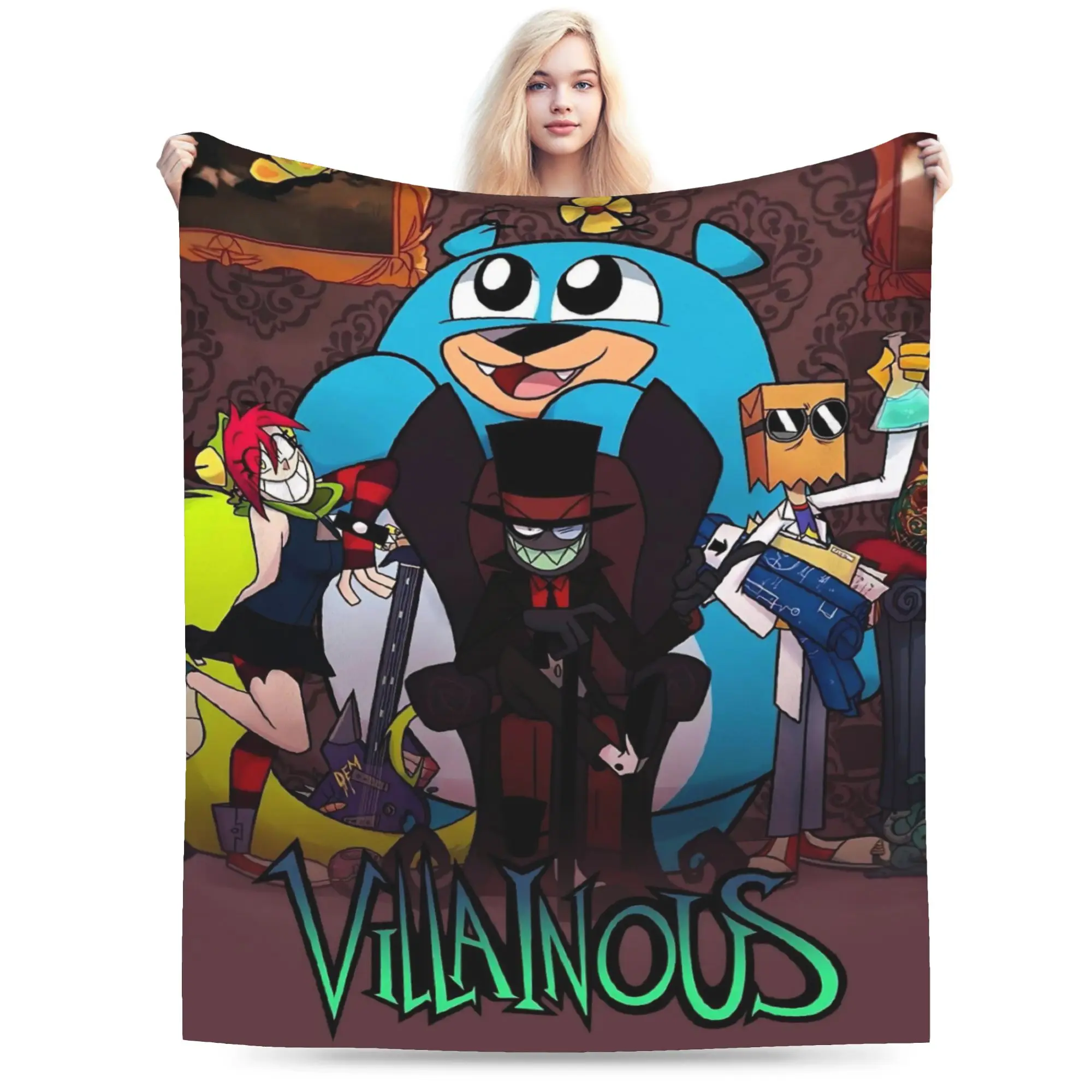 Super Soft Villainous Comdy Throw Blanket Premium Fleece Flannel Lightweight  Bed Blanket Fuzzy Plush Blankets All Season Use