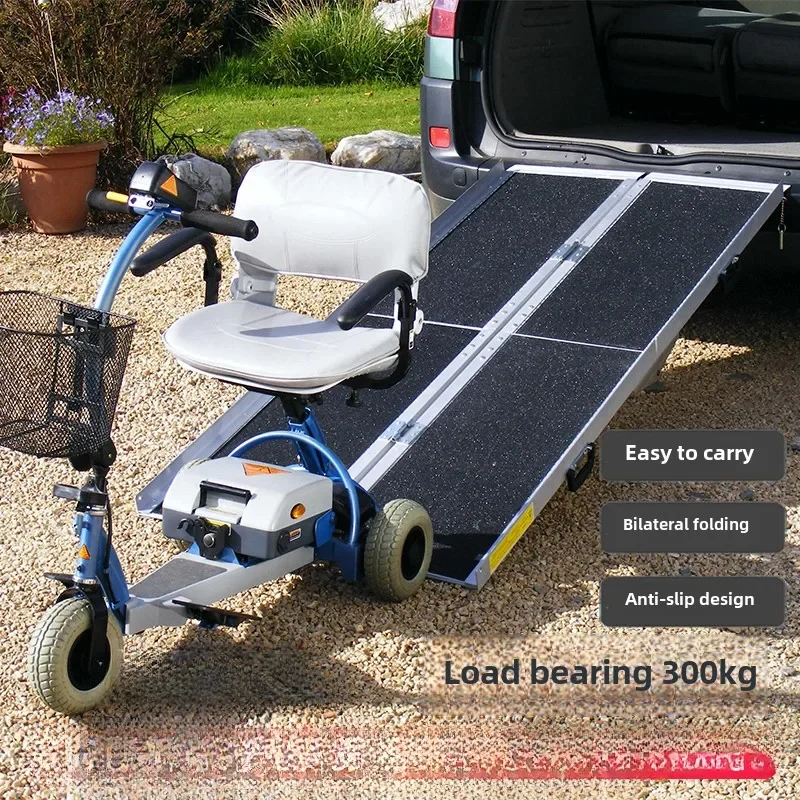 Barrier-free ramp board Long and short ramp Aluminum alloy material Up and down step pad Wheelchair step auxiliary board