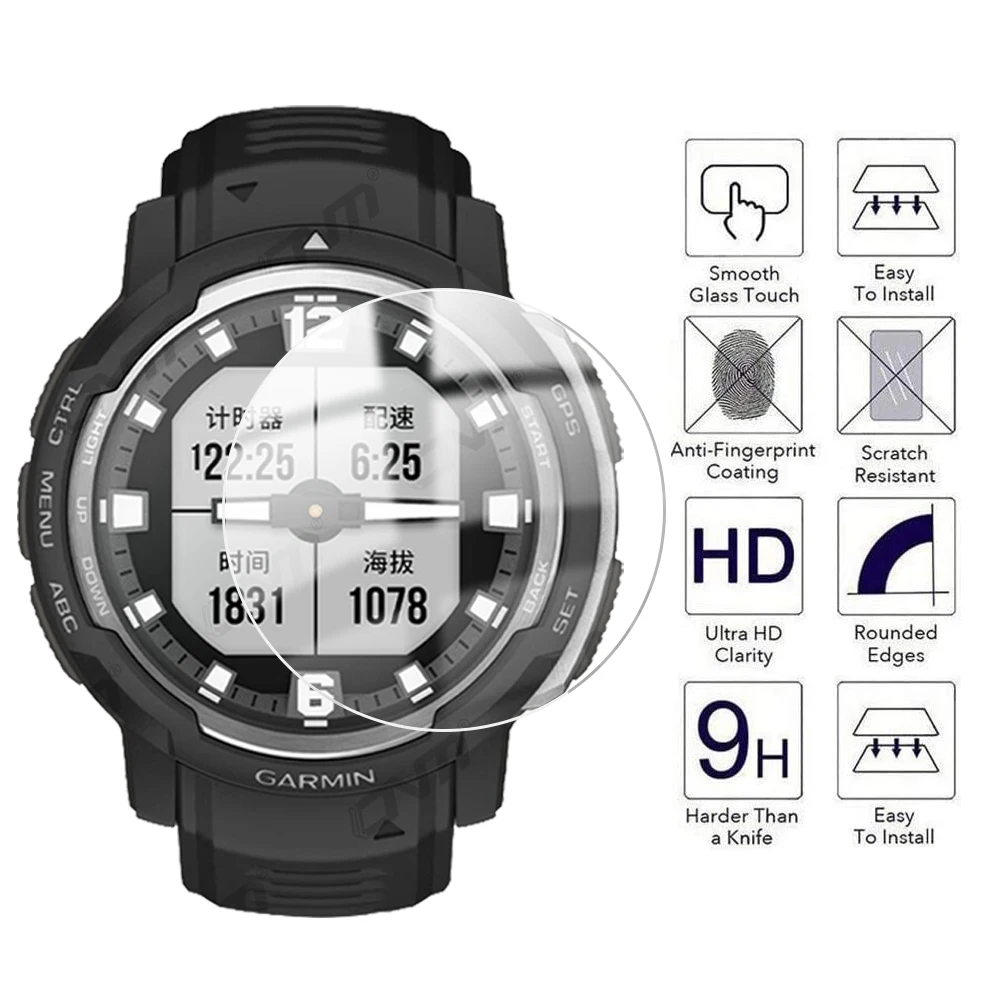 2.5d Screenprotector Voor Garmin Instinct Crossover Gehard Glas Bescherming Voor Garmin Crossover Anti-Scratch Hd Glas Film