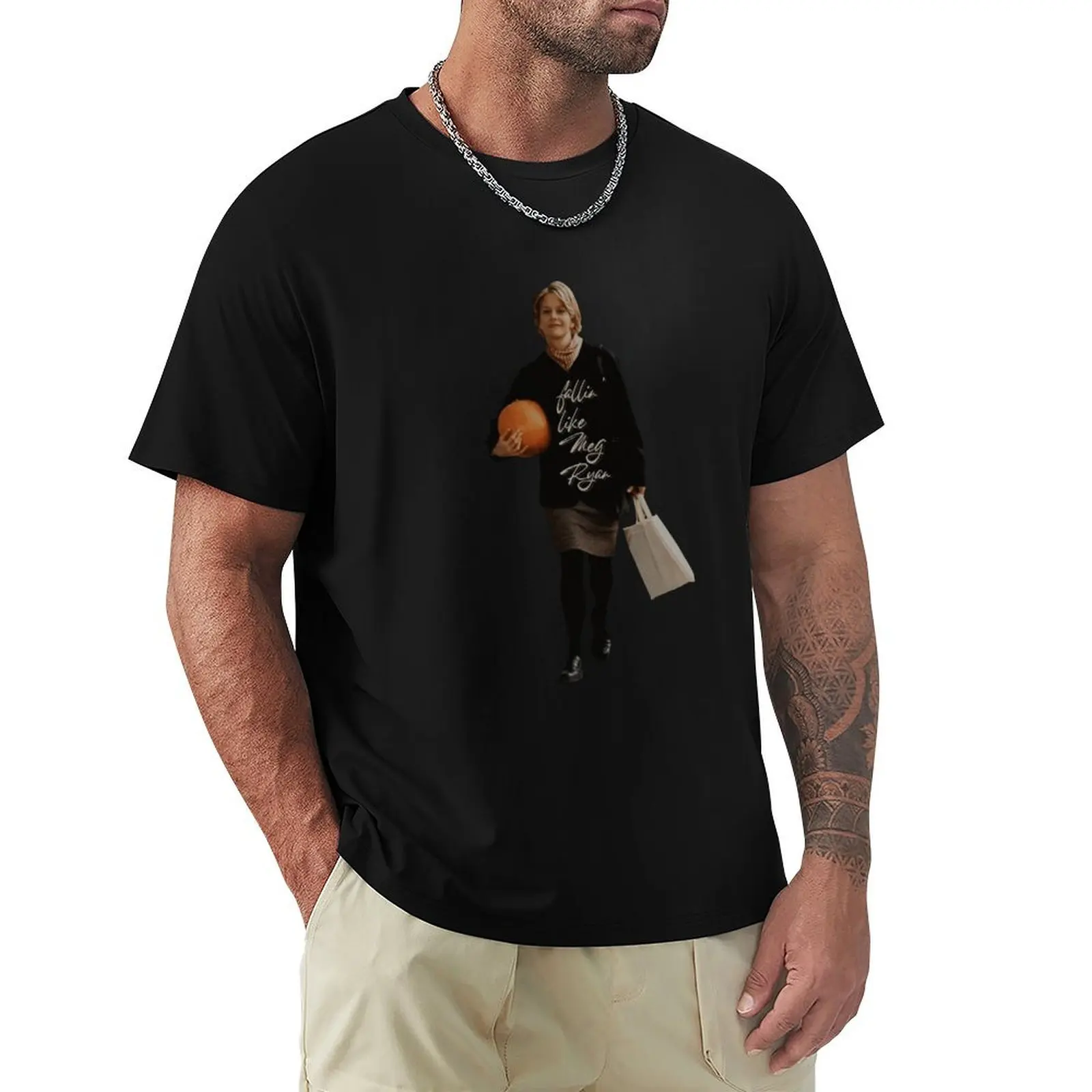 Fallin' like Meg Ryan T-Shirt Big and Tall Crew Neck Tee