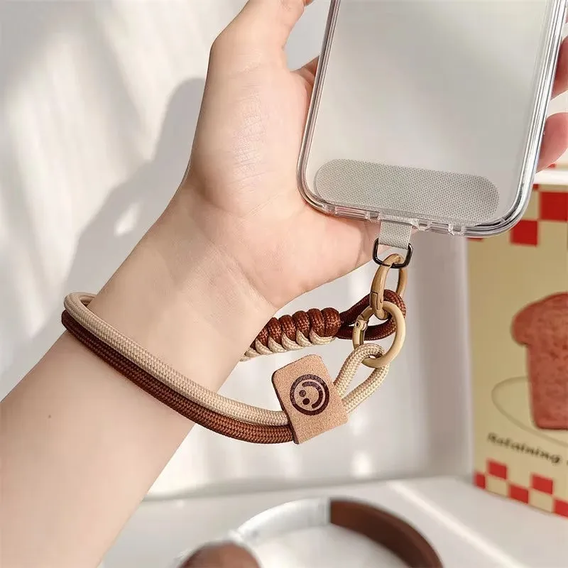 

Роскошный плетеный ремешок для телефона на запястье, подвеска-держатель, защита от падения, многофункциональный браслет