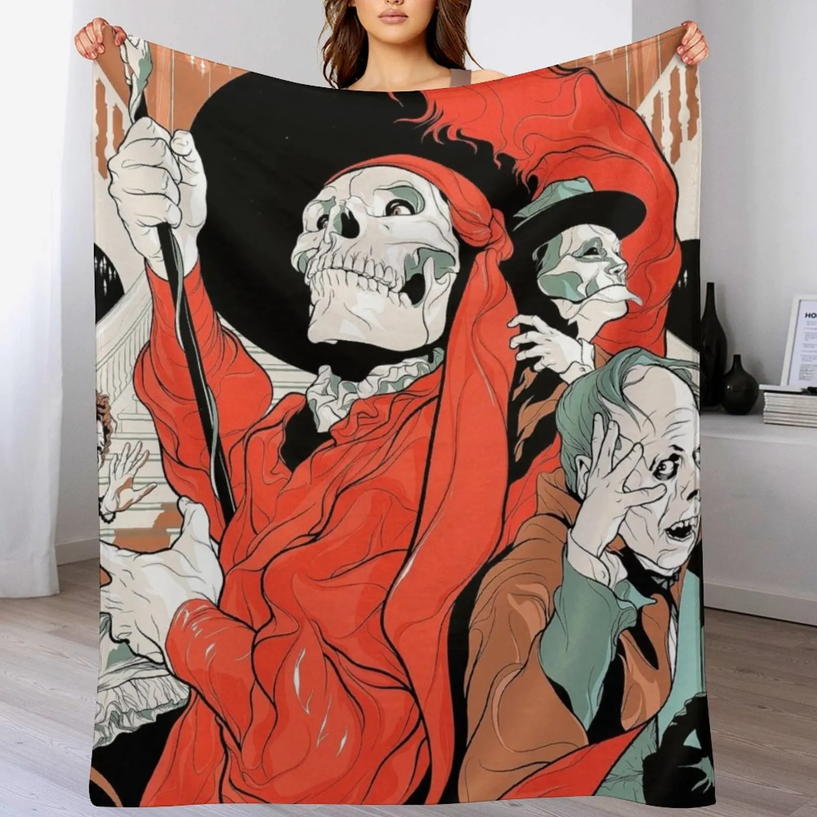 

The Phantom Of The Opera - Lon Cheney - The Nu Retro Poster Throw Blanket