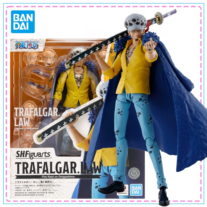 

Bandai SHF One Piece Trafalgar D Water Law Joints Movable Genuine Model Kit Action Figure Collection Model Toys Christmas Gifts