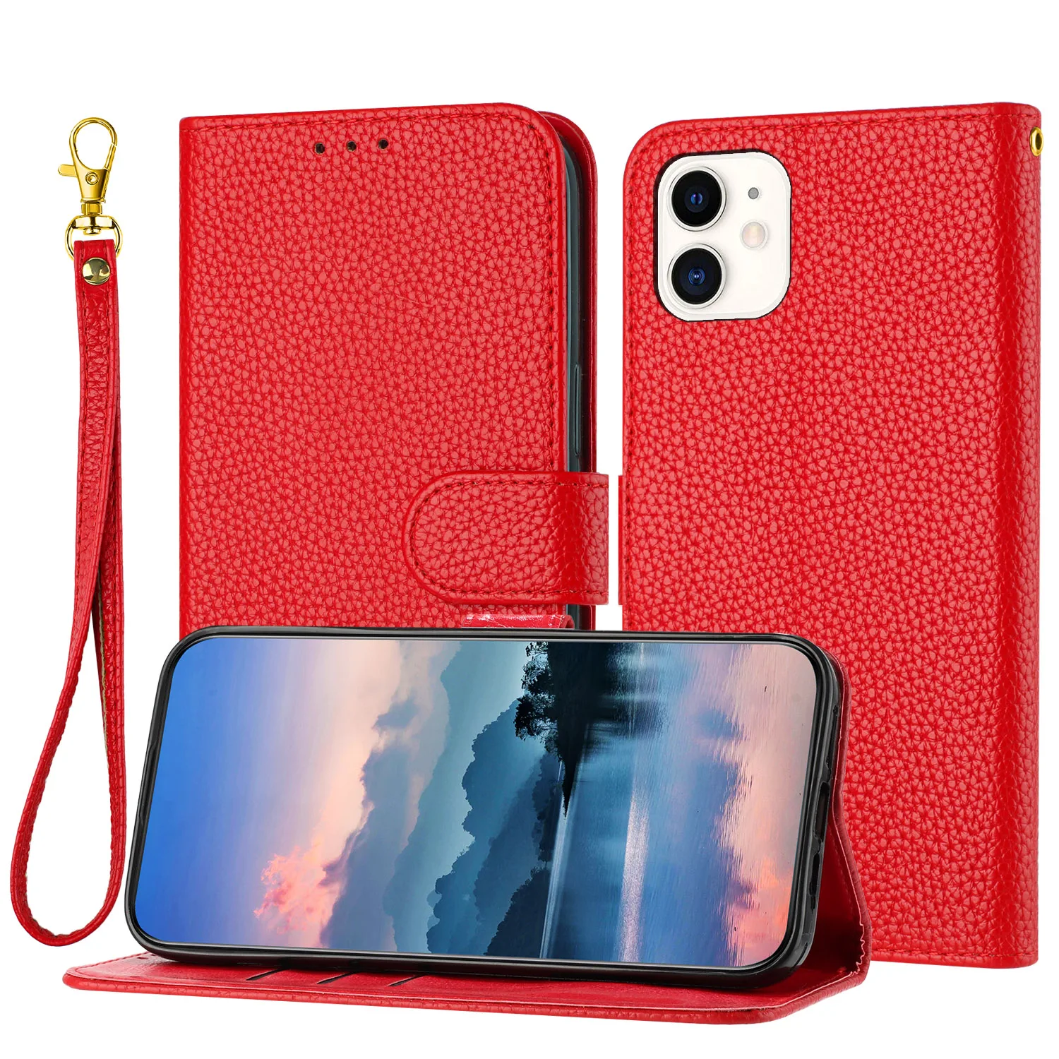 Flip Stand Litchi pattern leather case For Xiaomi Mi 13 Lite 12T Pro 11T Poco X4 Pro Redmi Note 12 Pro Plus 12S A1 Plus 12C 10A