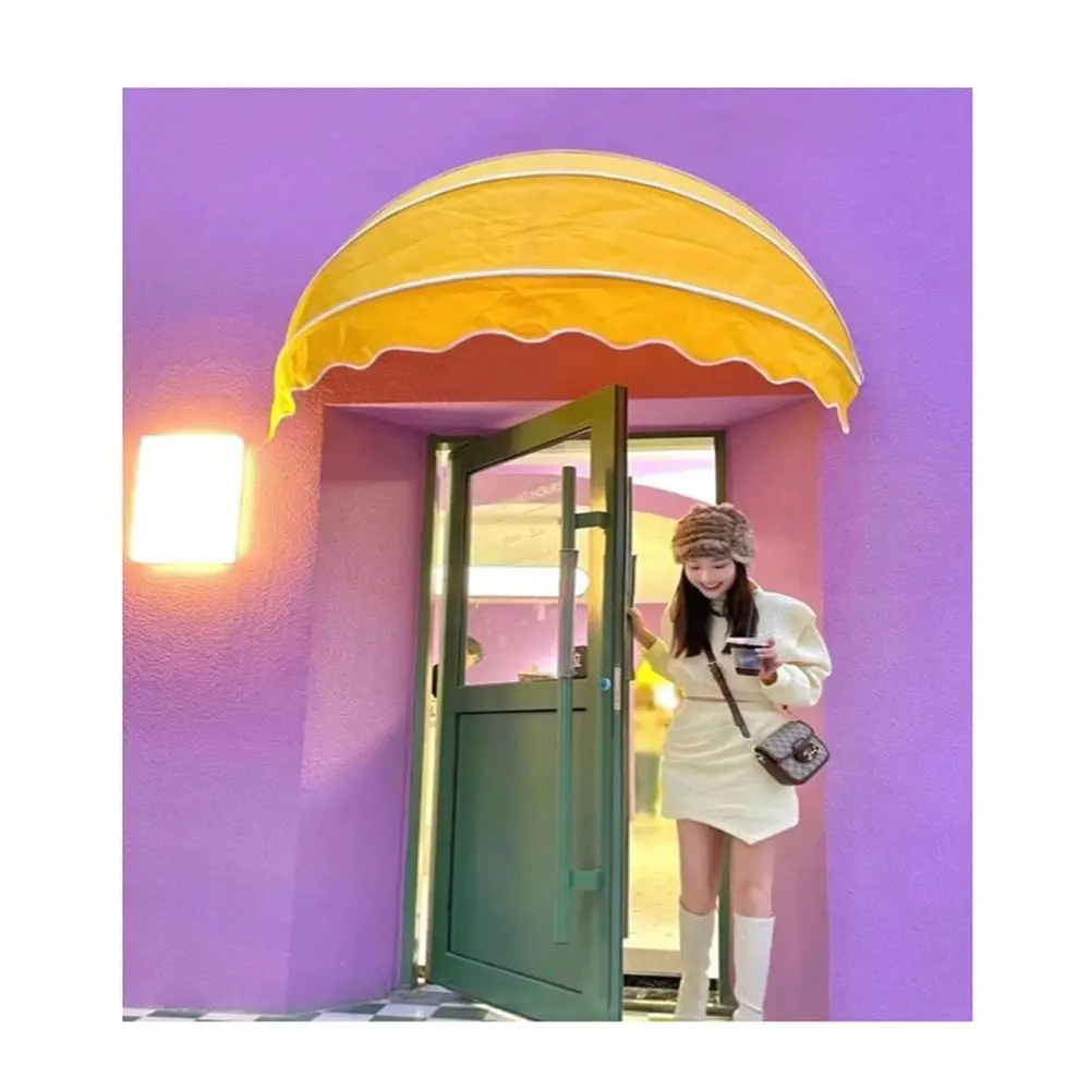 

Купольный тент, выдвижной тент-купол из брезента, арочный тент-навес для окон с оцинкованным складным каркасом, защита от УФ-излучения и влаги