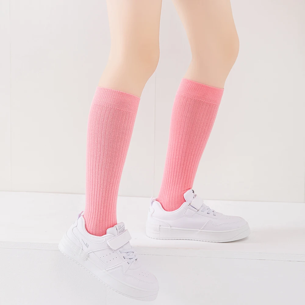 3-12Year Kids Boys Girls School Sock Stripped Toddlers Knee High Socks Cotton Children's Stockings Soft Teenager Casual Sock