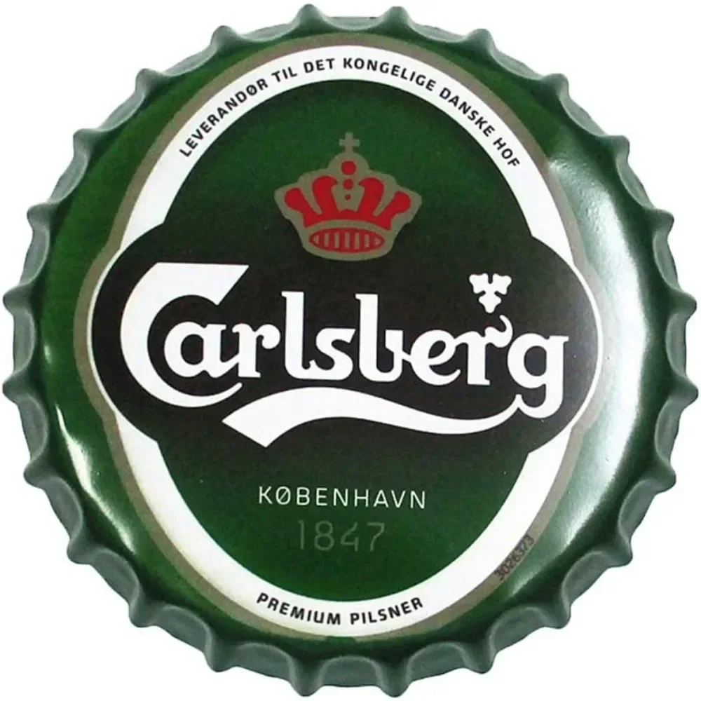 Beer Decorative Bottle Cap for Home, Bar & Office, Vintage Wall Art Tin Plaque Plat Decoration for Man Cave & Garage