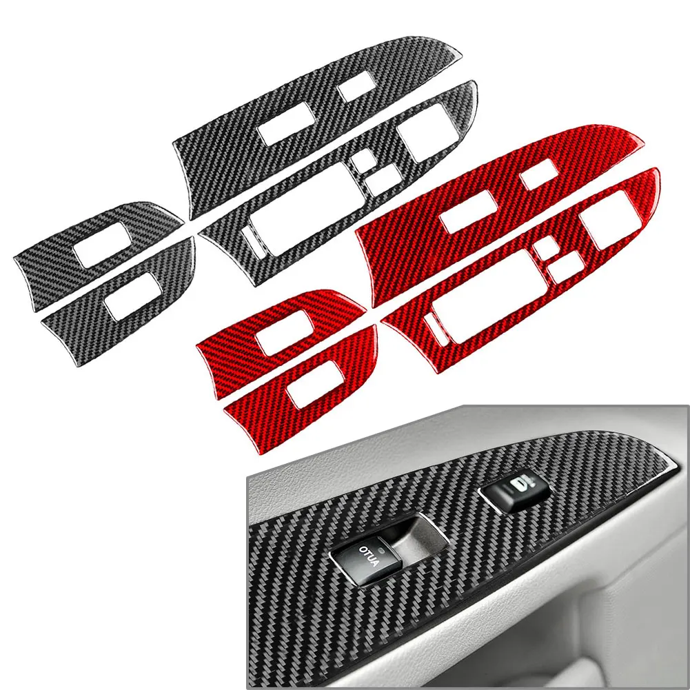 RHD Carbon Fiber Car Window Lift Switch Panel Cover Trim Sticker For Lexus IS250 IS350 2006 2007 2008 2009 2010 2011 2012 2013