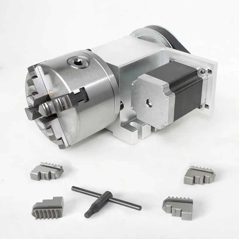 Factory Price K5M-6-100B Hollow Shaft 4 Jaw 100mm Chuck Rotation 6:1 for Cnc Router Cnc Milling Machine