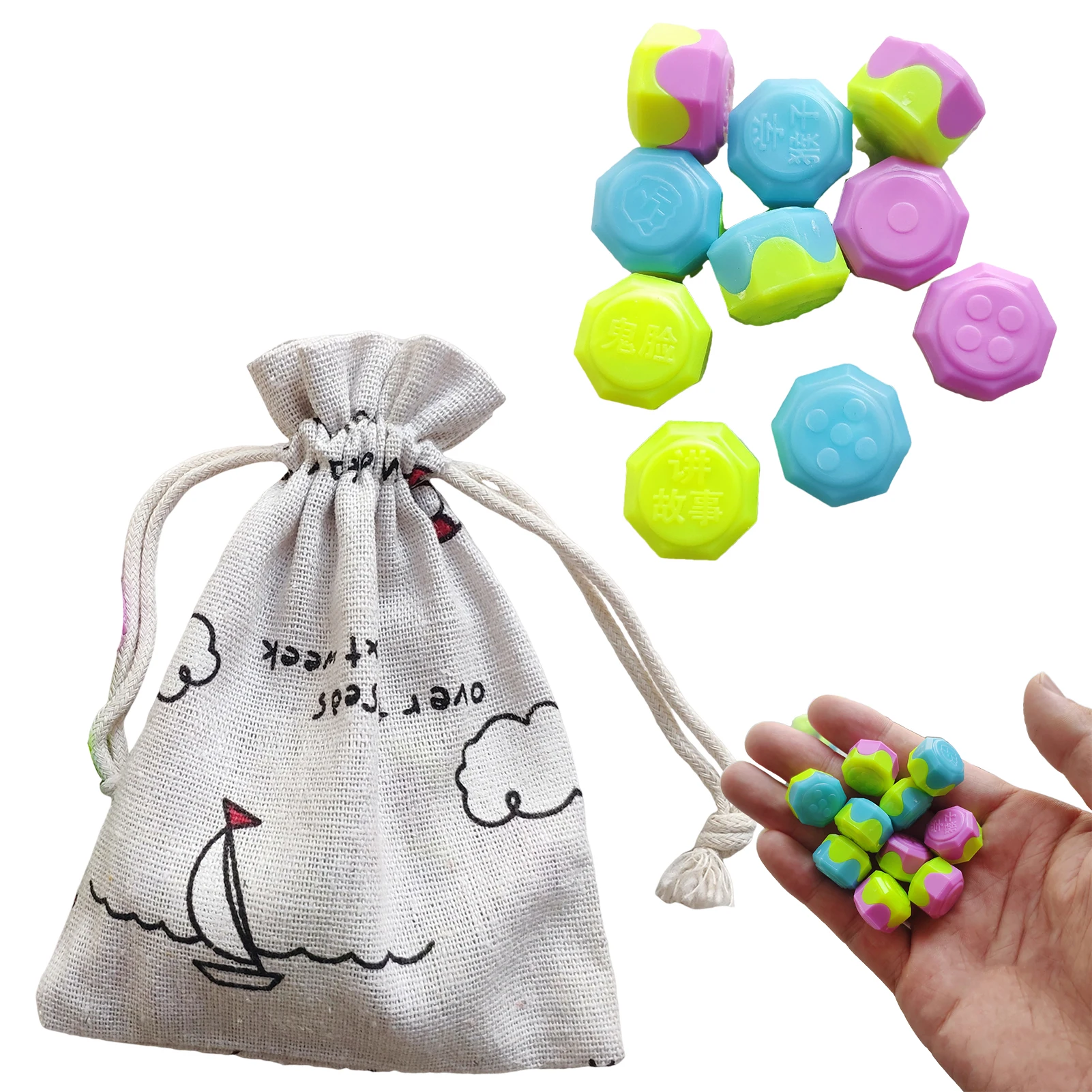 Korean Gonggi Stones Throwing Stone toy Fun Stone Catching Toy  Traditional Korean Play Game Hand Eye Coordination Training Toy