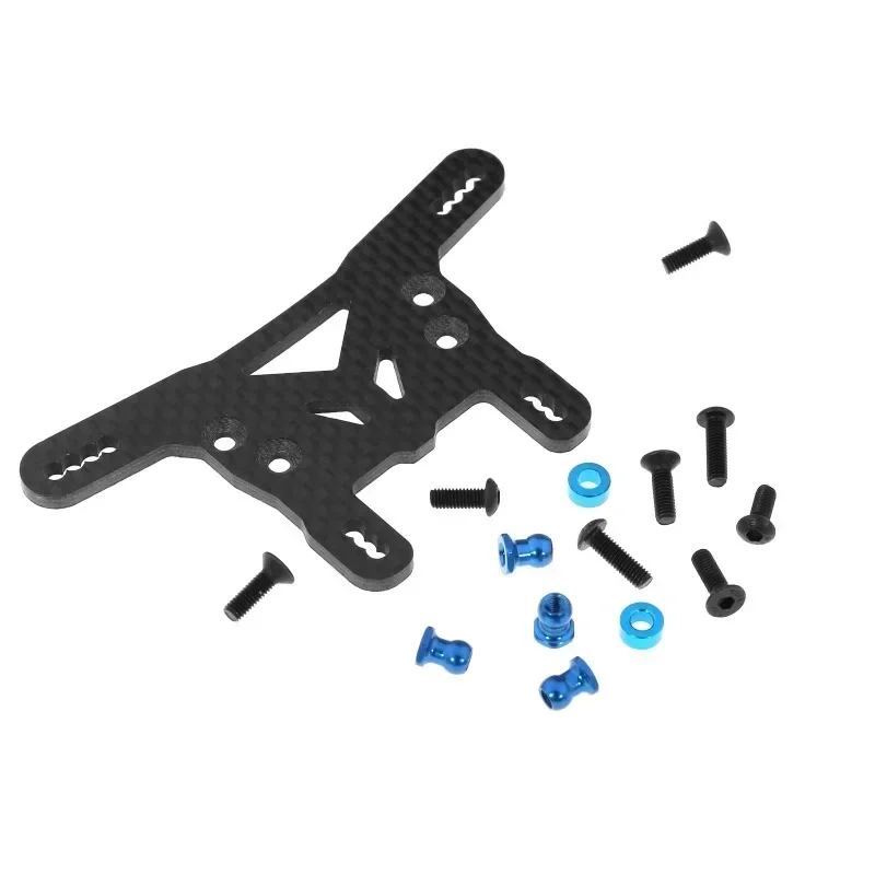 Płyta wspornika amortyzatorów przednich i tylnych z włókna węglowego do Tamiya XV02 XV-02 Pro 58707 1/10 RC Car Części zamienne i akcesoria