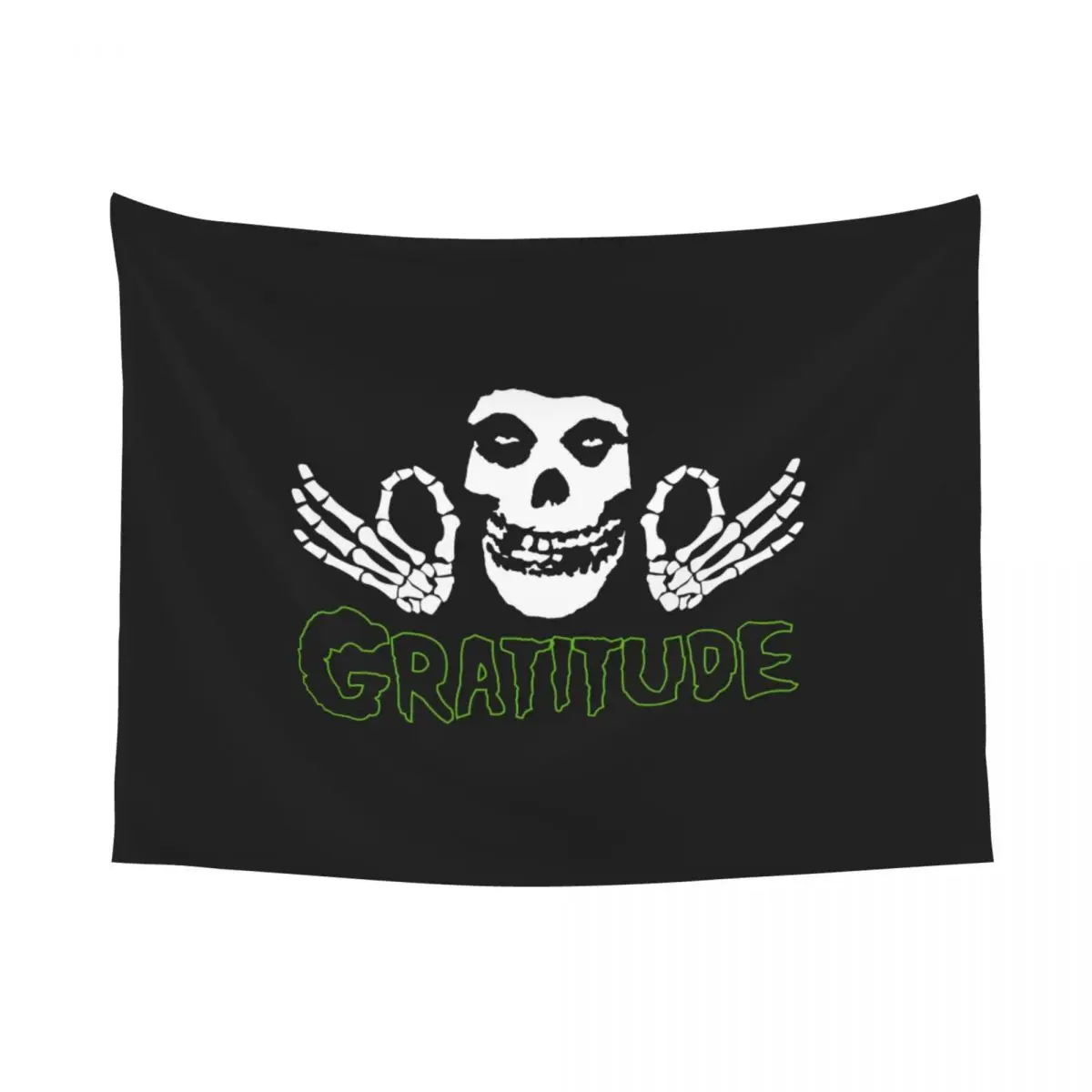 Custom Hippie Rock Punk Band Misfits Skull Face Tapestry Wall Hanging Home Decor Heavy Metal Tapestries Dorm Decoration