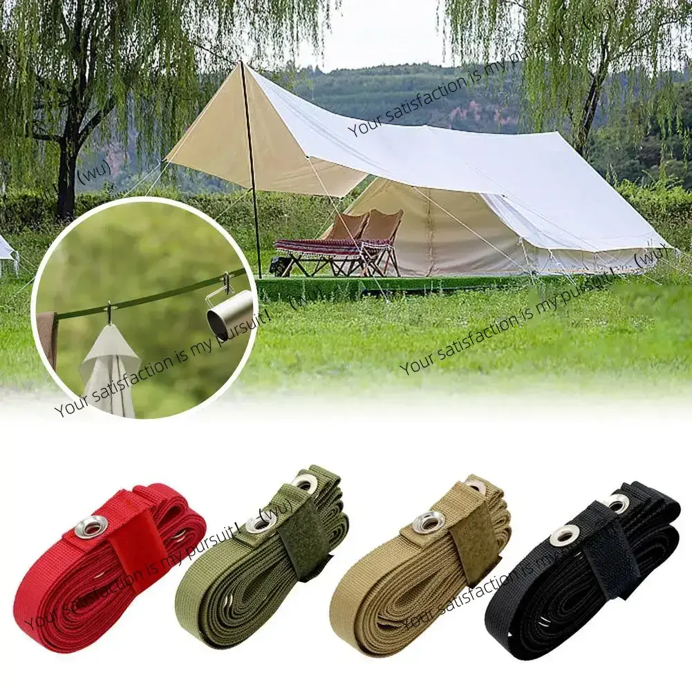 Tent extension belt Multifunctional clothesline Windproof outdoor camping Nylon rope Backpack tool belt 2 mountaineering buckles