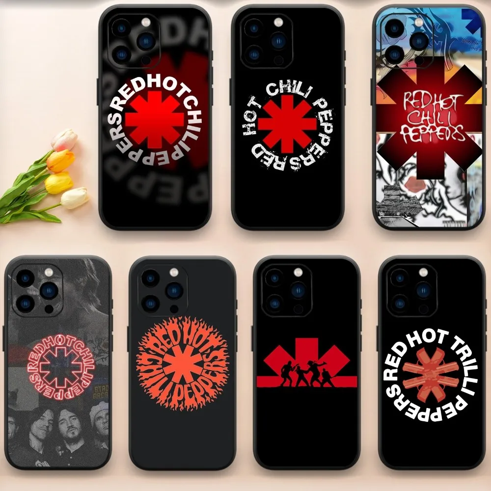 R-Red Hot C-Chili P-Peppers Phone Case For Samsung Galaxy S22 S23 S24 Ultra S20 Lite Note 20 Black Shell