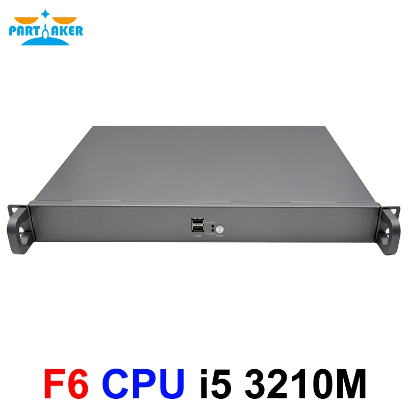 1U 랙 마운트 방화벽 PC 인텔 코어 i5 3210M, 2 Lan HD VGA 6 COM 소프트 라우터, pfSense OPNsense VPN 네트워크 보안 기기