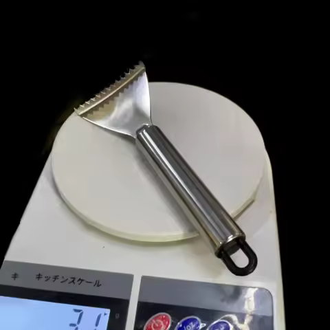 Stainless Steel Fish Scale Remover Smooth Handle Easy Maneuverability Fish Scale Scraper Seafood Tools Kitchen Tools