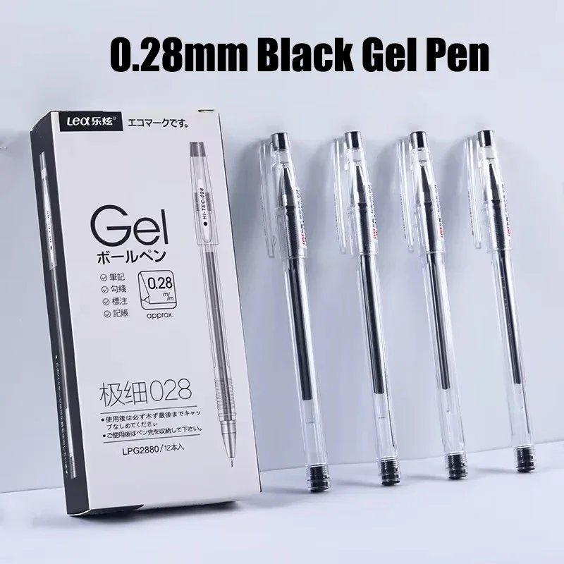 

0.28mm Ultra Fine Gel Pen Creative Large Capacity Black Ink Signature Pen Student Writing Stationery School Office Supplies
