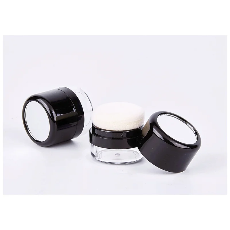 B02C-caixa vazia de pó solto, caixa de pó de maquiagem, caixa de pó solto de espelho portátil, fundação de maquiagem diy de viagem de espelho