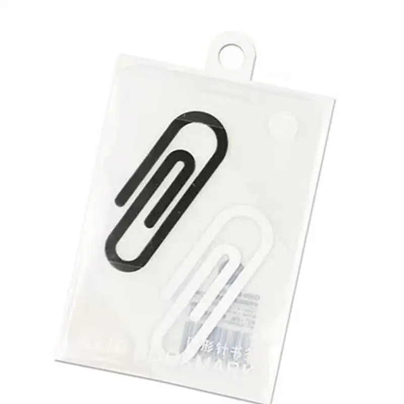 R53C 2Pcs High Strength Bookmarks Paper Clip Set Fashion Office School Stationery