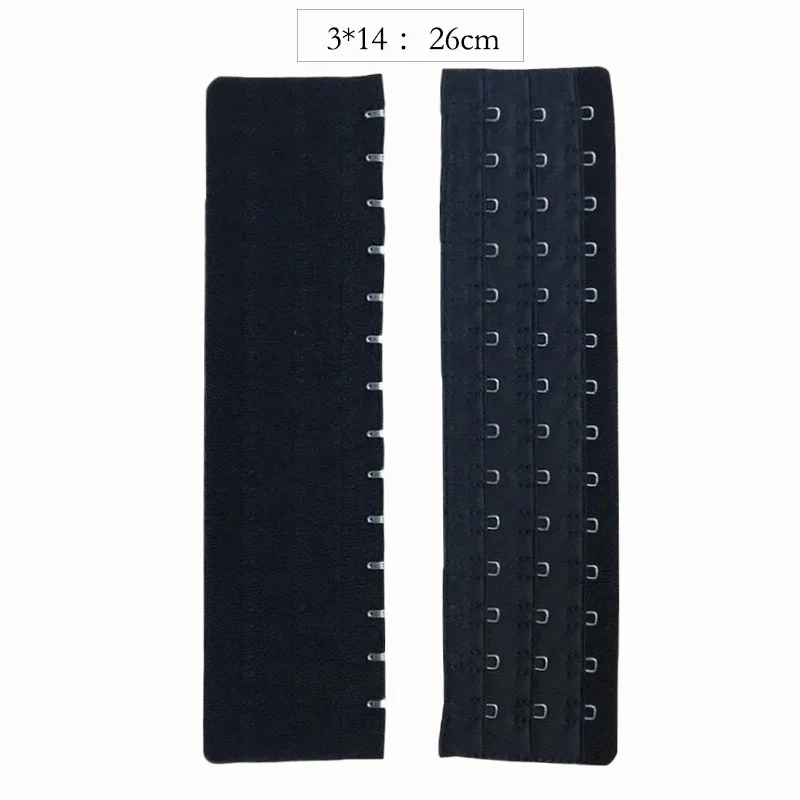 Slimming Belt Extenders for Waist Cincher Accessories Black Nude, 3*13 Row Hook, 25cm