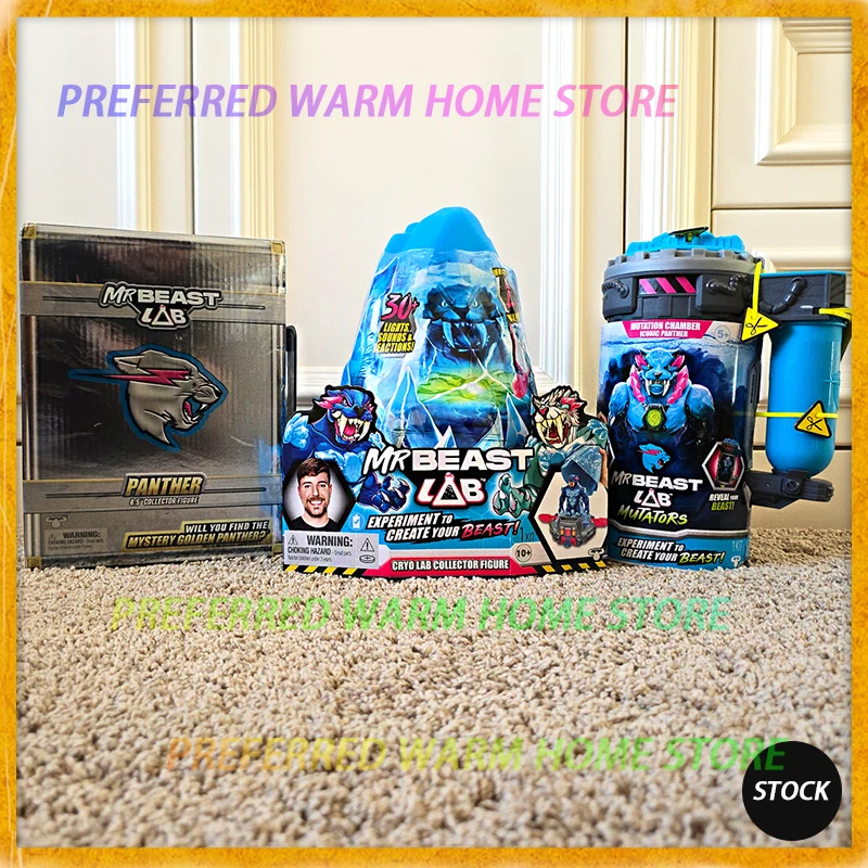 

In Stock Original Moose Mr.Beast Lab Iceberg Tiger Leopard Boy Toy Holiday Gifts Big Movable Model Toys Blind Box