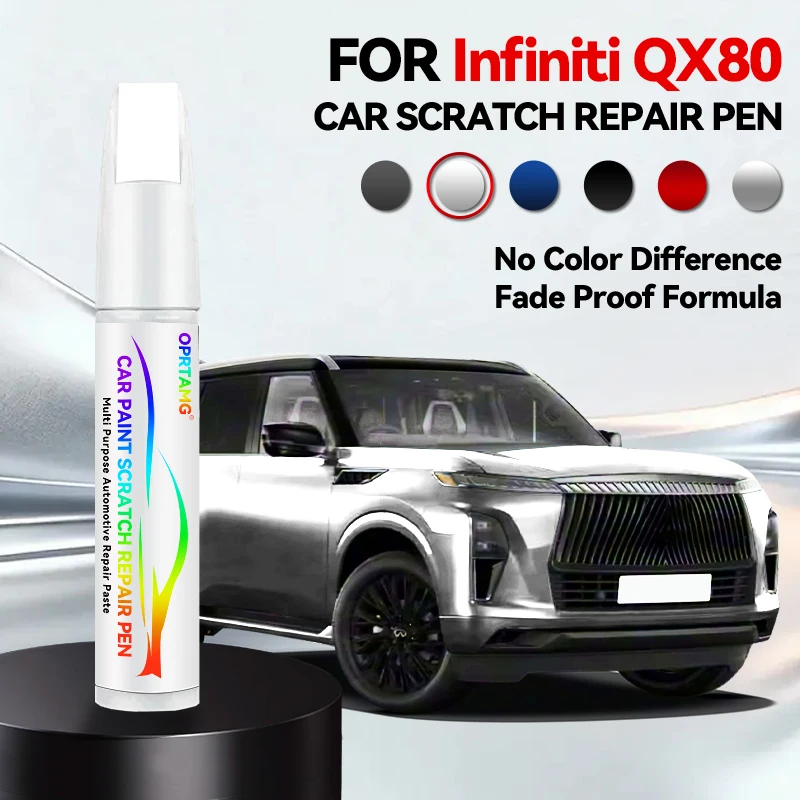 

Карандаш для ремонта автомобильной краски для INFINITI QX80 2004-2025: аксессуары для устранения царапин, цвета: серый KAV, красный NAW, черный KH3, белый QBE, синий Purpo
