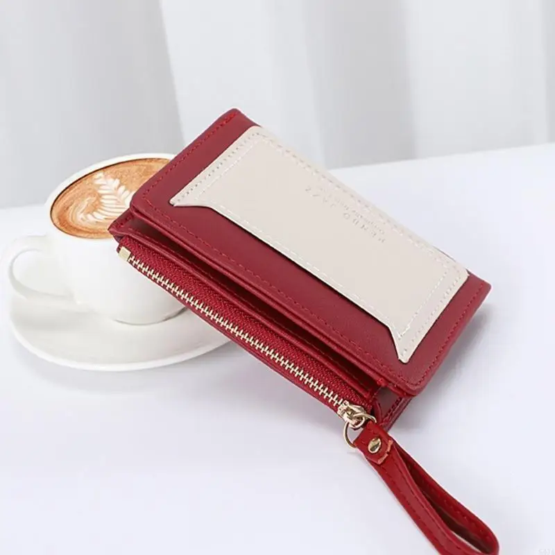 

Fashion Credit Card Holder Zipper Wallet Purse for Women PU Leather Wallets 547A