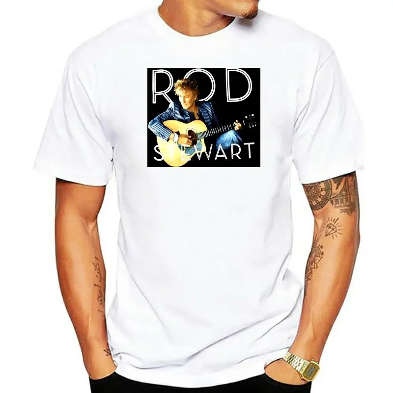 Rod Stewart Stripes Tour 2022 (NY A.C.) Black T Shirt Men Women Casual Plus Size TEE Shirt